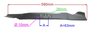 LISTWA TNĄCA 590 MM MTD WYRZUT ZAMIENNIK