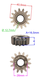 ZĘBATKA NAPĘDU LEWA KOŁA WEIBANG WB507SC 14Z