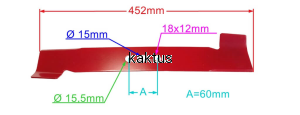 LISTWA TNĄCA 452 MM NAC HECHT HORTMASZ ŁOPATY