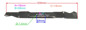 LISTWA TNĄCA 530 MM MTD 742-0741 ZAMIENNIK