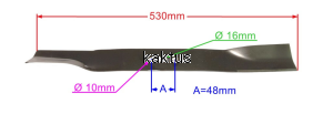 LISTWA TNĄCA 530 MM PARTNER 4553 ZAMIENNIK