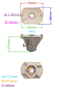 PIASTA NOŻA 25x51MM CASTEL GARDEN NG414 NG464 R484