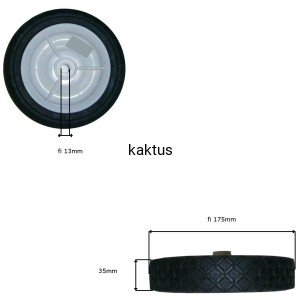 KOŁO FI 175 JEZDNE PLAST.  7x1,5"