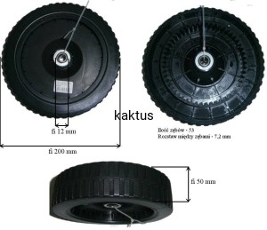 KOŁO FI 200 ŁOŻYSKOWANE 8C5 TYLNE MTD 46SPH