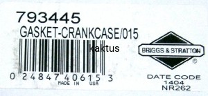 USZCZELKA MISKI BRIGGS 793445