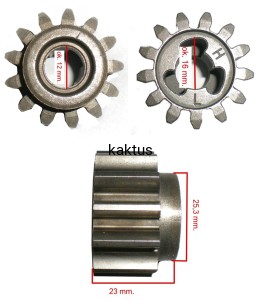 ZĘBATKA NAPĘDU LEWA (L) 3-KLINY S511VHY*4-09