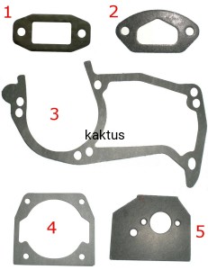 KOMPLET USZCZELEK SILNIKA PIŁY NAC SPS01-45 02-45