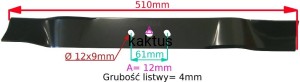 LISTWA TNĄCA 510 MM DYM 1578K HECHT 551SB STERWINS