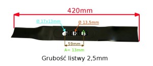 LISTWA TNĄCA 420 MM FAWORYT GYK42 LIDER GYK42 VEGA