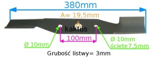 LISTWA TNĄCA 380 MM HORTMASZ STERWINS JA1151
