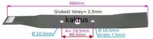 LISTWA TNĄCA 460 MM HORTMASZ NAC LE18-46-S-JT
