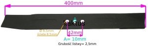 LISTWA TNĄCA 400 MM NAC LE18-40-PB-S SF7A115