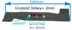 LISTWA TNĄCA 340 MM STERWINS 340-EP-3