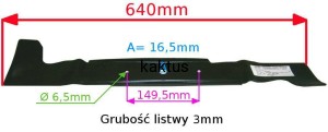 LISTWA TNĄCA 640 MM AL-KO ALKO T 23-125 PRAWY