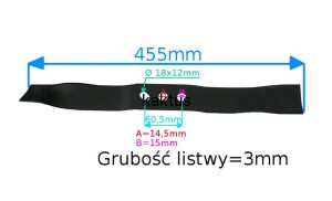 LISTWA TNĄCA 455 MM NAC,CEDRUS KCL18SP MULCHING