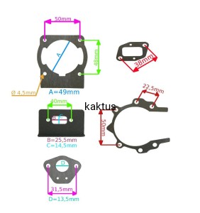 ZESTAW USZCZELEK SILNIKA KOSY NAC BC580V