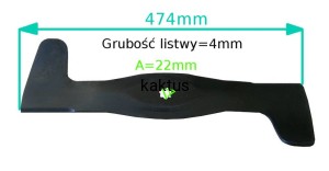 LISTWA TNĄCA 474 MM JOHN DEERE PRAWA