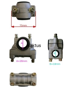 MOCOWANIE KIEROWNICY CYBANT NA RURĘ FI 28MM KOSY