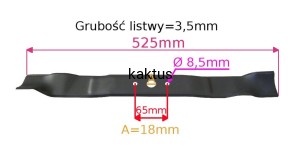 LISTWA TNĄCA 525 MM COMBI MP1 554WSQ 45