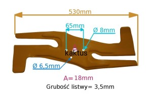 LISTWA TNĄCA 530MM KOSIARKI STIGA TWINCLIP 55