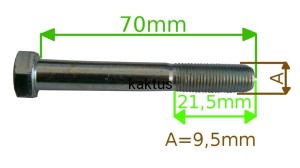 ŚRUBA NOŻA KOSIARKI STIGA 70MM 9987-5270-12
