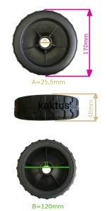 KOŁO FI 170MM STIGA T47 53 50 55 PRZÓD 381007351/0