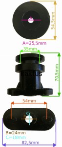 PIASTA NOŻA NAC S461 S511 Z NAPĘDEM 25,4MM