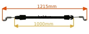 LINKA HAMULCA KOSIARKI NAC 100 / 124 CM ZETKI