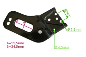 UCHWYT DOLNY RĄCZEK NAC LEWY LS50-159-JR2 LS2002