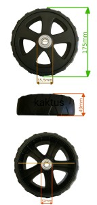 KOŁO FI 175 MM BEZ NAPĘDU FAWORYT GYK 46 42