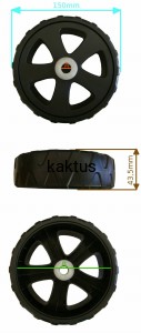 KOŁO FI 150 MM PRZÓD BEZ NAPĘDU FAWORYT GYK42