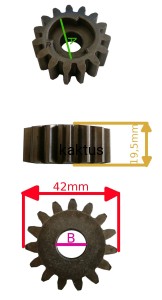 ZĘBATKA NAPĘDOWA FAWORYT JT51N196-4W1 15Z PRAWA