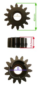 ZĘBATKA NAPĘDOWA HANDY WR46N139 WR51 LEWA 14Z