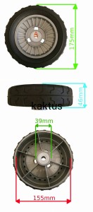 KOŁO FI 175MM STIGA Z ŁOŻYSKAMI 1111-2784-01