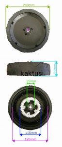 KOŁO FI 240MM KOSIARK STIGA COMBI 48SQ 381007467/1