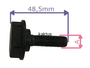 ŚRUBA NOŻA KOSIARKI HORTMASZ DAYE D1163 D1164