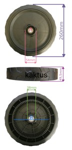 KOŁO FI 260 MM TYŁ LEWE HKS 150NL DY 202190SM 70Z