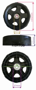 KOŁO PRZEDNIE KOSIARKI NAC  LS1210 LS2720 LS2040