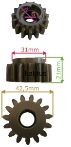 ZĘBATKA NAPĘDU PRAWA OLEO-MAC 66070436R 15Z