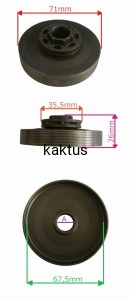 KOSZ SPRZĘGŁA NAC SPS01-45 ZĘBATKA PŁYW 3/8 15MM