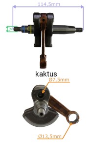 WAŁ KORBOWY Z KORBOWODEM KOSY NAC WLBC580B-2ZXU