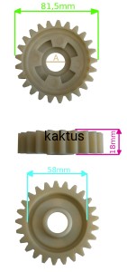 KOŁO ZĘBATE B.W. PRZEKŁADNI STIGA JB55 25Z