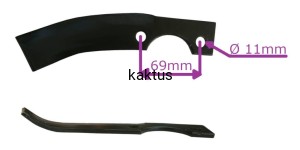 NÓŻ GLEBOGRYZARKI HORTMASZ HSG 900 LEWY KRÓTKI