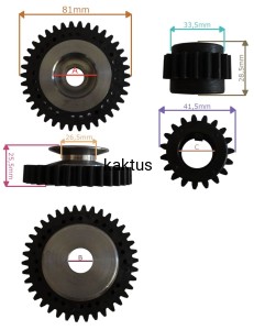 KOŁA ZĘBATE ZESTAWU EU 5 SRC775 795 STIGA