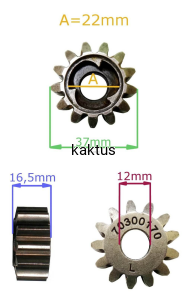 ZĘBATKA NAPĘDU NAC S461 S511 V VH 1KLINY 70300170