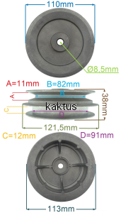 KOŁO DWUPASOWE SILEX 40 50 SRC550 1483-2025-01