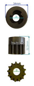 ZĘBATKA NAPĘDOWA PRAWA 13Z KOSIARKI CJ53N 46N 3W1