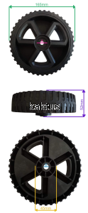 KOŁO 165MM FAWORYT GTK1400 1600 1638 1800 PRZÓD