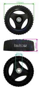 KOŁO 175MM KOSIARKI FAWORYT DK41 DK46N150E-4W1