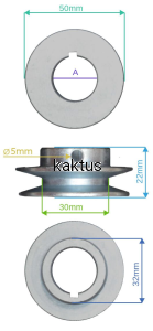 KOŁO PASOWE 22MM KOSIARKI GRASS G-FORCE XSZ53